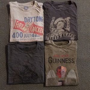 Lot of 4 Lucky Brand graphic tees!